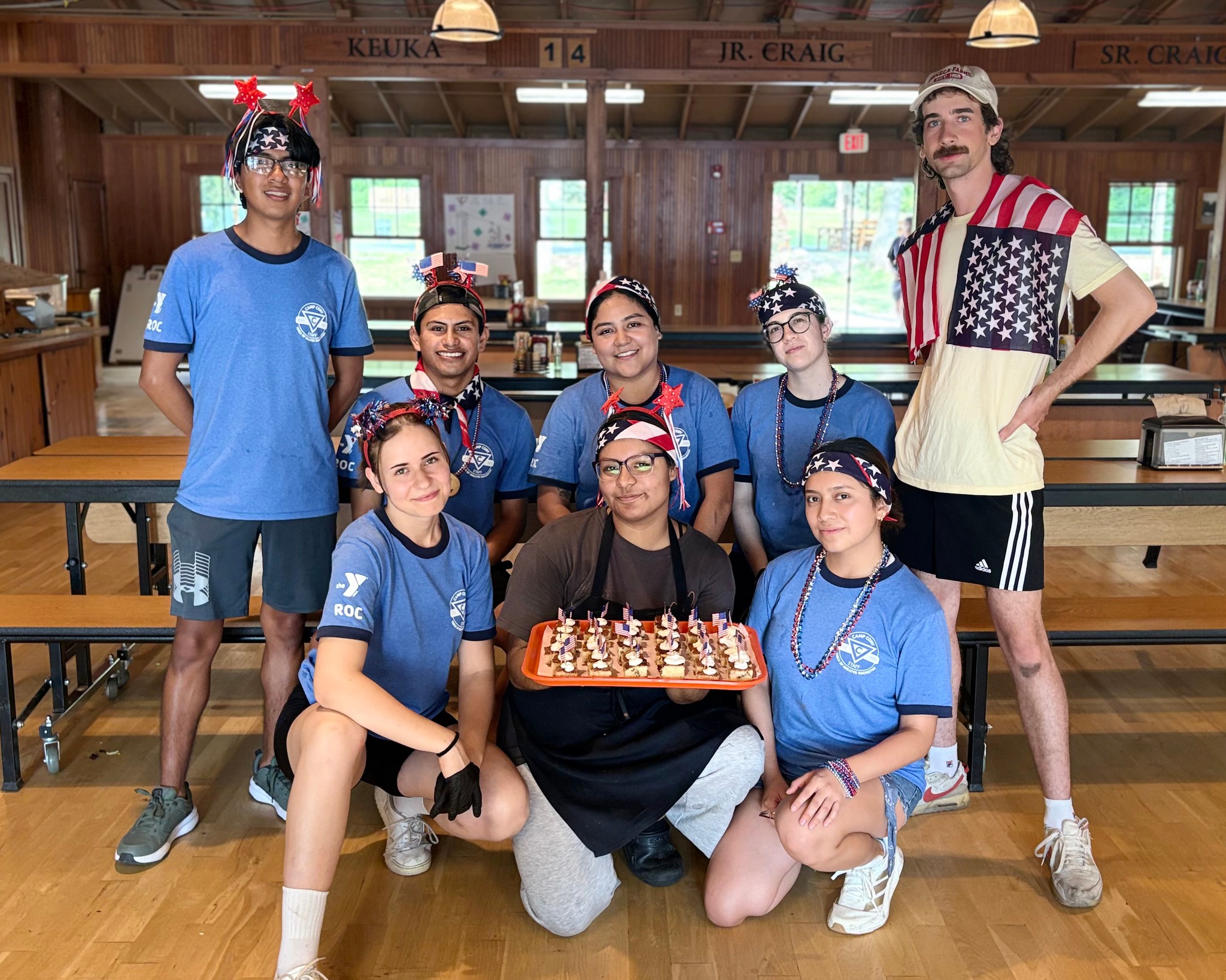 WOLFoods camp team in the dining hall