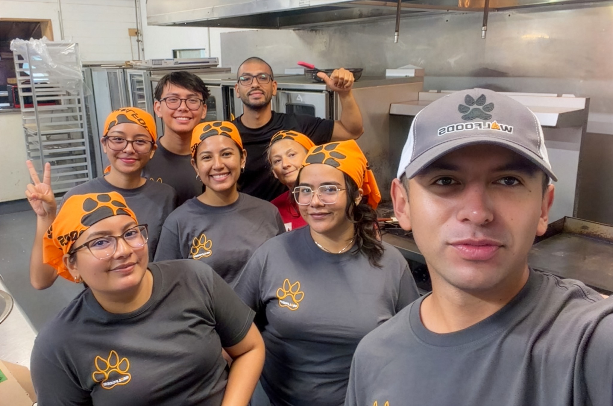 WOLFoods team in a camp kitchen